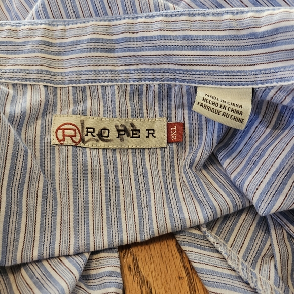 Roper 2xl long sleeve pearl snap button down. - Picture 5 of 10